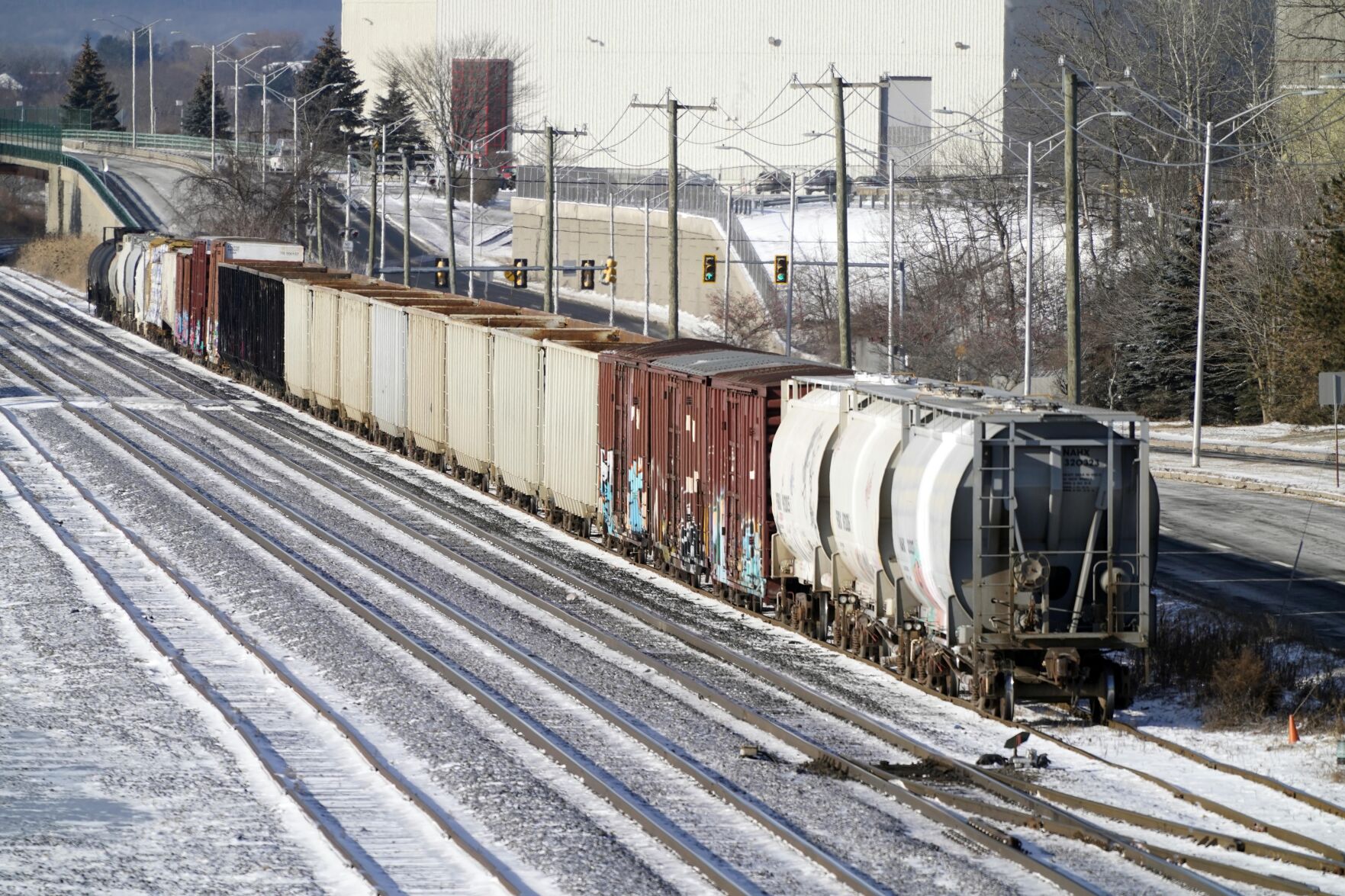 Freight cars in industrial setting (copy)